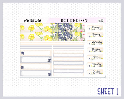 INTO THE WILD || A5 Compact Vertical Planner Sticker Kit