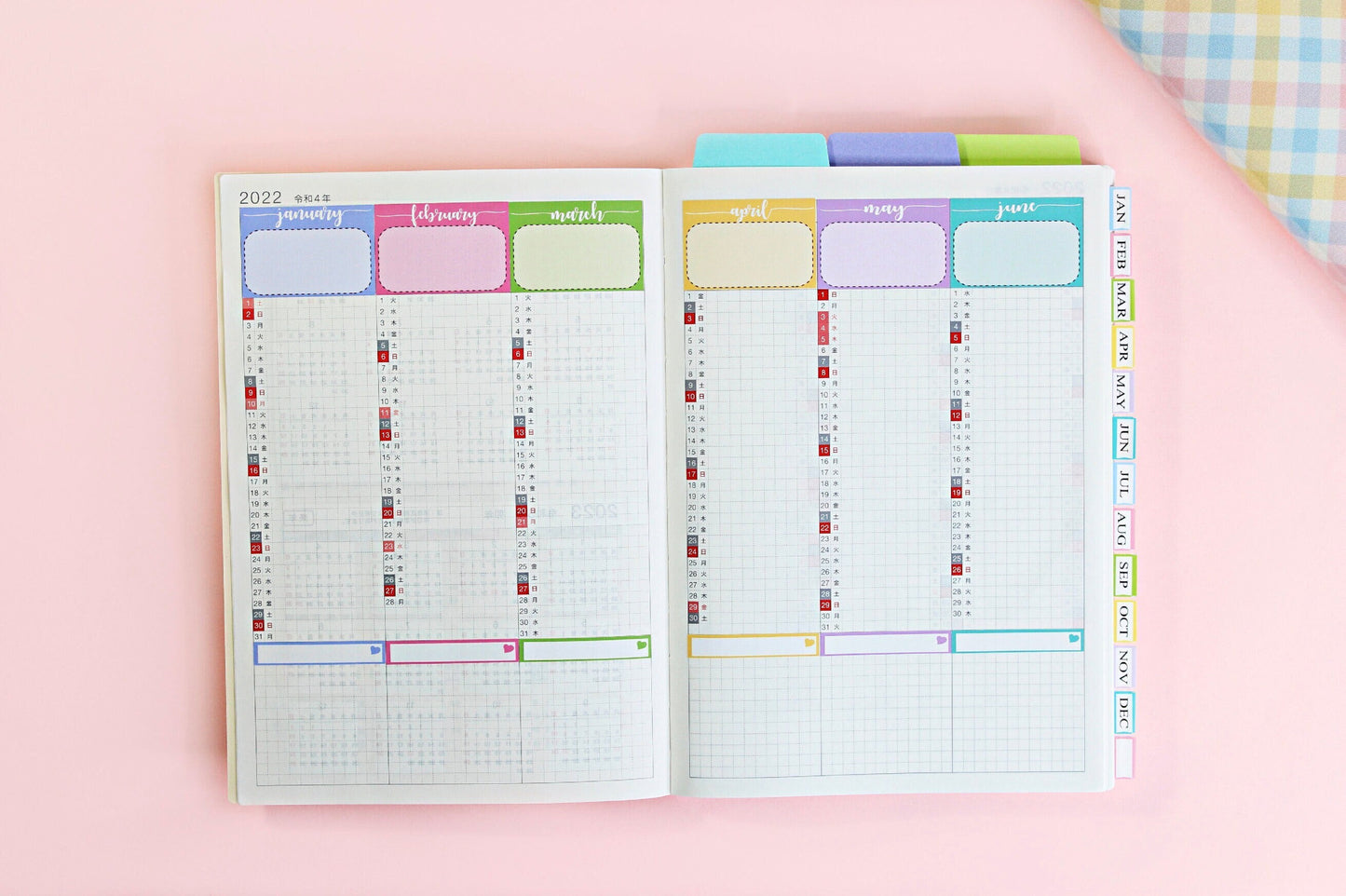 YEARLY INDEX Version 2 || Hobonichi Cousin Planner Sticker Kit