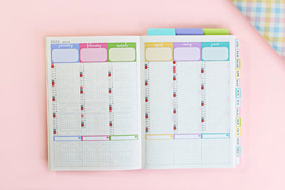 YEARLY INDEX Version 2 || Hobonichi Cousin Planner Sticker Kit