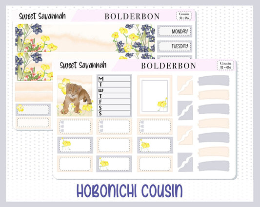 SWEET SAVANNAH || Hobonichi Cousin Planner Sticker Kit