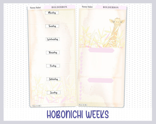 SUNNY SAFARI || Hobonichi Weeks Planner Sticker Kit