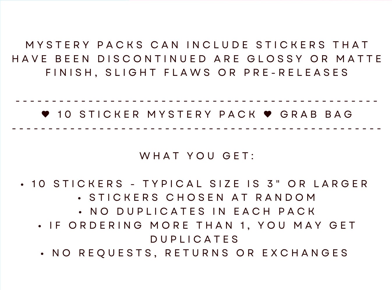 10 Sticker Mystery Grab Bag
