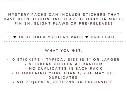 10 Sticker Mystery Grab Bag