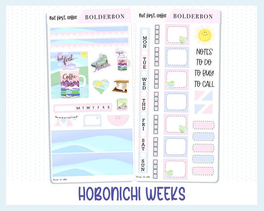 BUT FIRST, COFFEE Hobonichi Weeks || Weekly Planner Sticker Kit, Outdoors, Camping, Hiking, Outdoors, Nature, Adventure