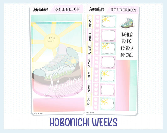 ADVENTURE Hobonichi Weeks || Weekly Planner Sticker Kit, Hiking, Outdoors, Nature