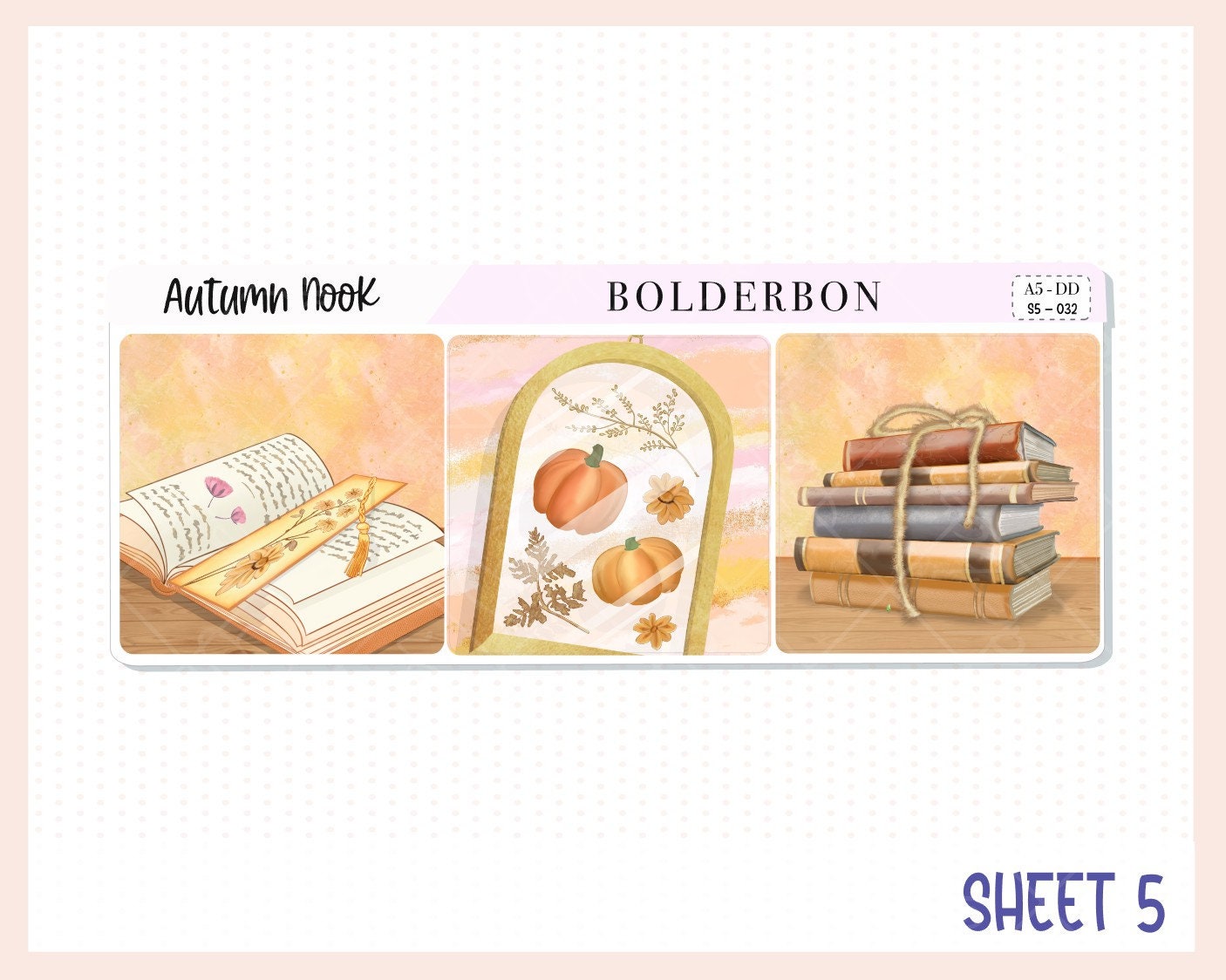 AUTUMN NOOK || A5 Daily Duo Planner Sticker Kit
