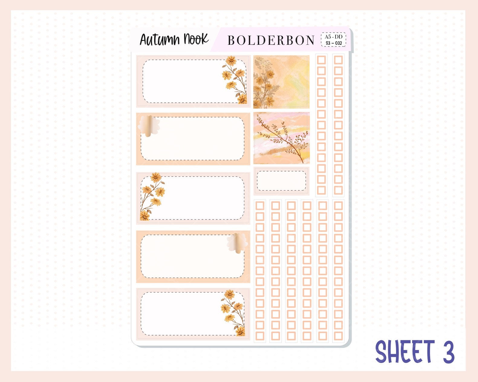AUTUMN NOOK || A5 Daily Duo Planner Sticker Kit