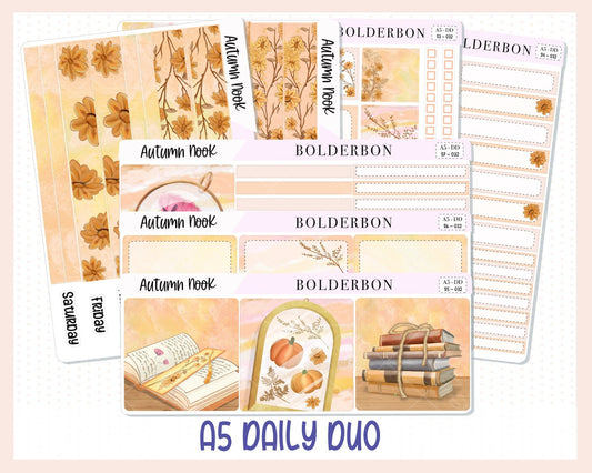 AUTUMN NOOK || A5 Daily Duo Planner Sticker Kit