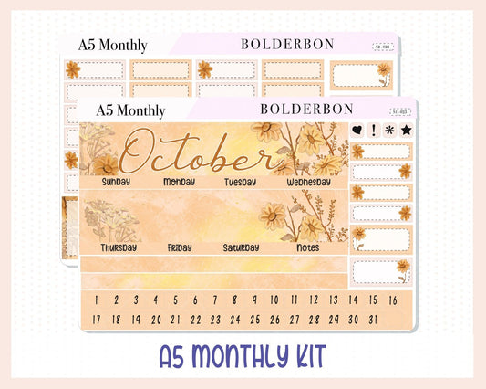 OCTOBER A5 MONTHLY KIT || Planner Stickers for Erin Condren