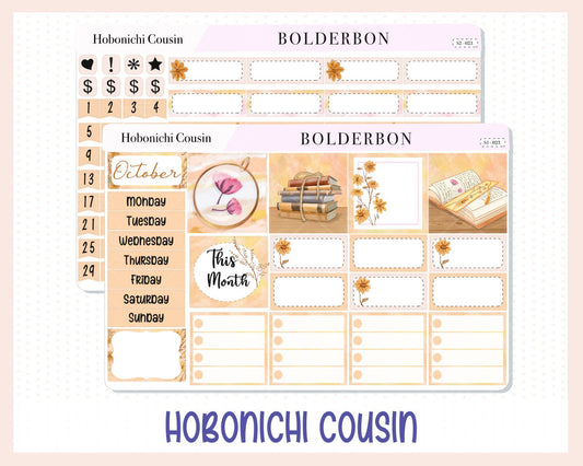 OCTOBER Hobonichi Cousin and A5 Day Free || "Autumn Nook" Monthly Planner Sticker Kit