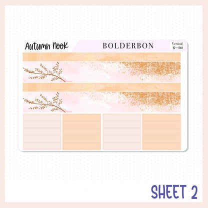AUTUMN NOOK || 7x9 Vertical Planner Sticker Kit