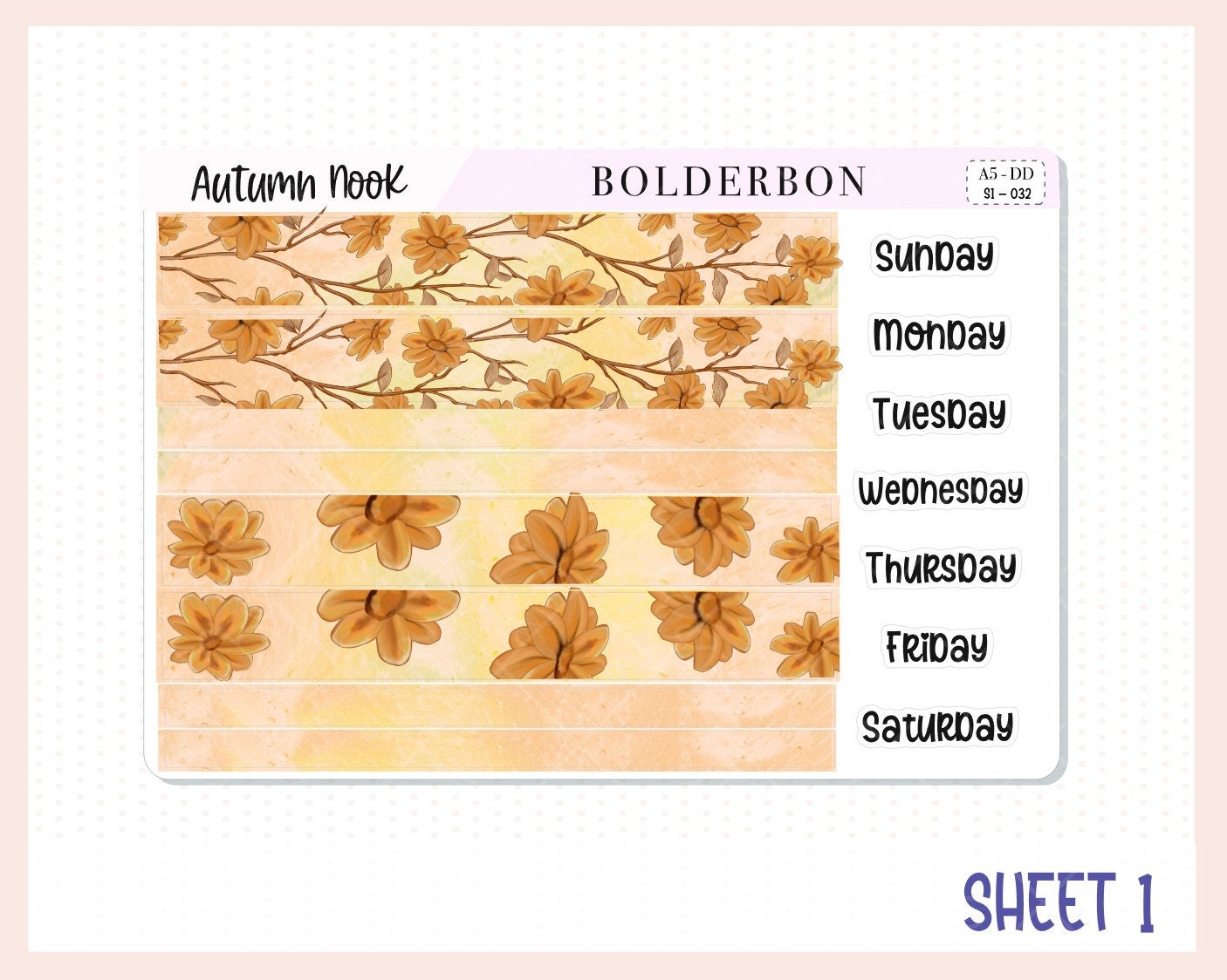 AUTUMN NOOK || A5 Daily Duo Planner Sticker Kit