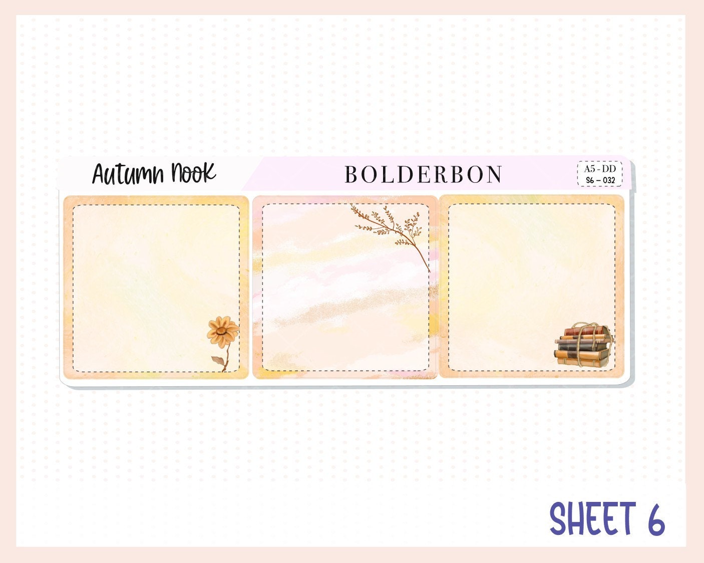 AUTUMN NOOK || A5 Daily Duo Planner Sticker Kit