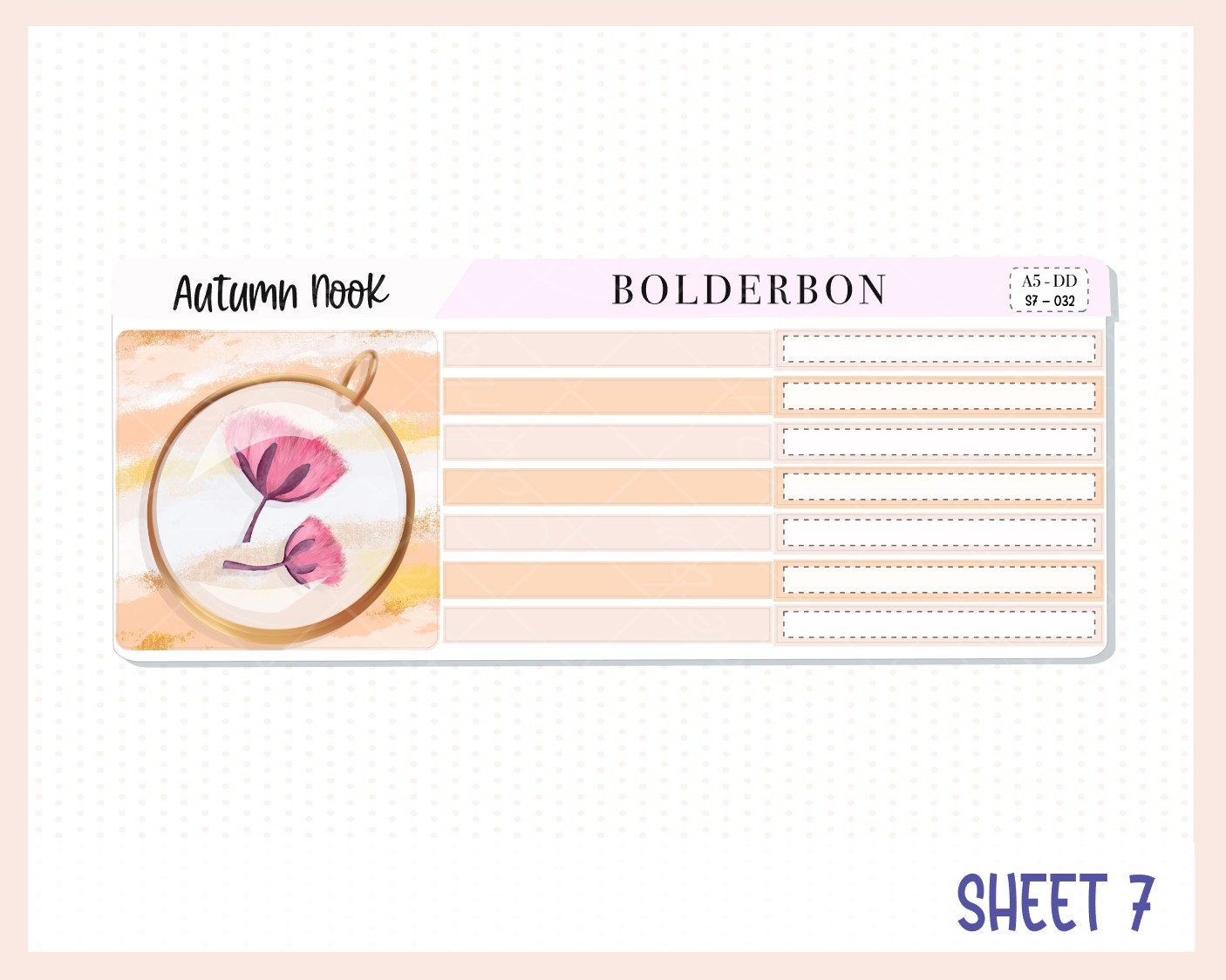 AUTUMN NOOK || A5 Daily Duo Planner Sticker Kit