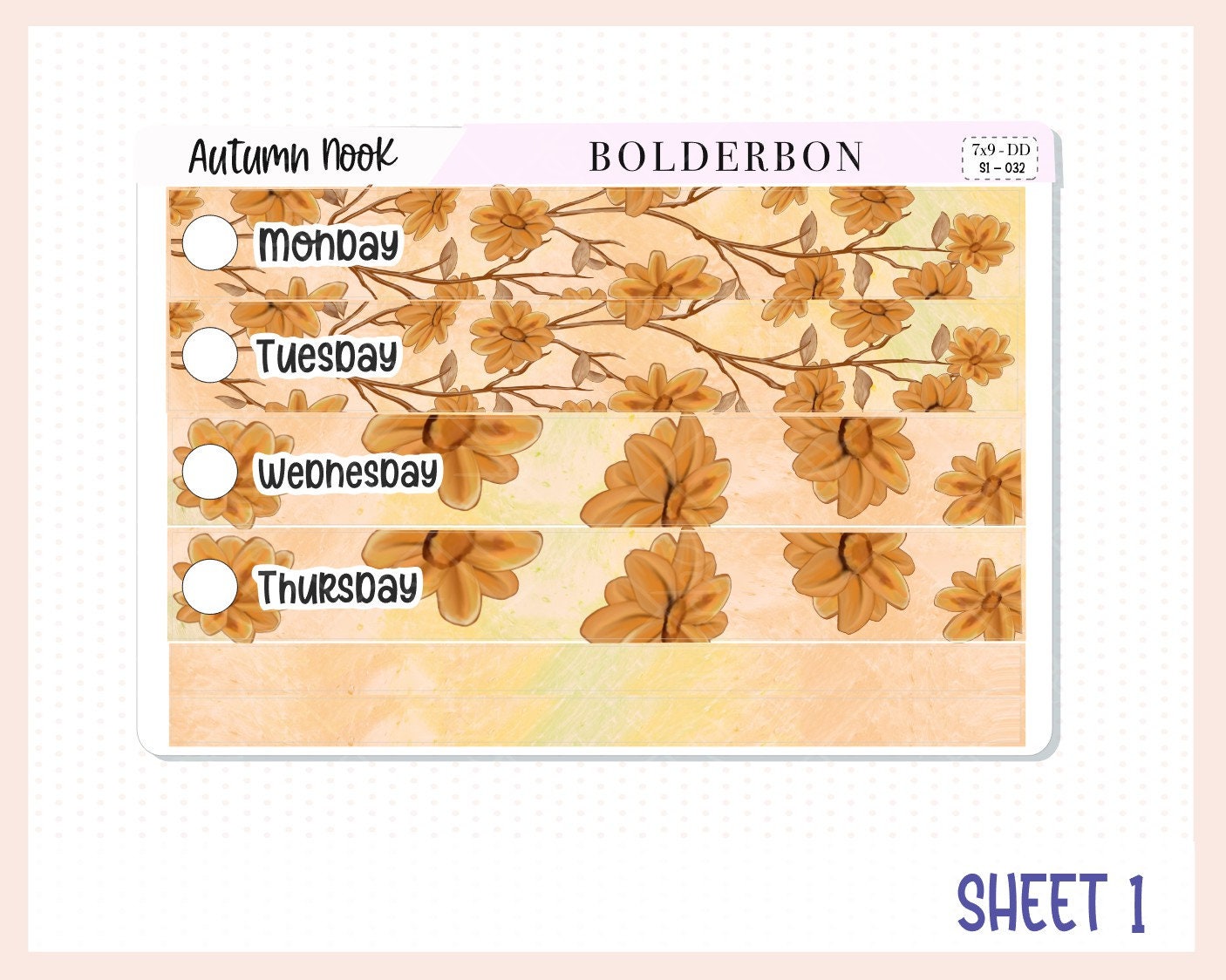 AUTUMN NOOK 7x9 Daily Duo || Fall Planner Sticker Kit for Erin Condren, Autumn