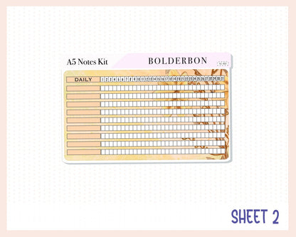 OCTOBER A5 NOTES KIT || "Autumn Nook" Planner Sticker Kit