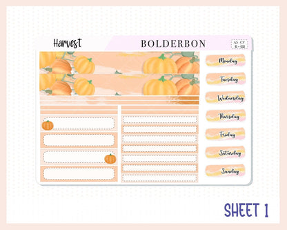 HARVEST "Compact Vertical" || A5 Planner Sticker Kit