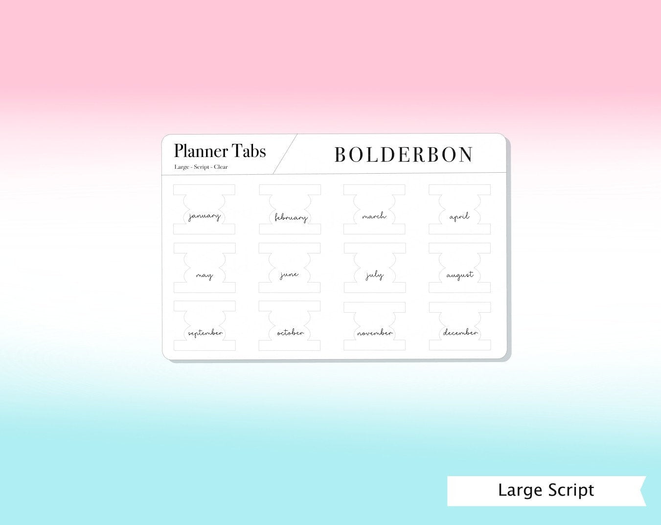 CLEAR PLANNER TABS || Hobonichi Tabs, Weeks, Cousin, A6, B6, Weeks, Tab Dividers, Monthly Tabs, Tab Stickers, Divider Tabs