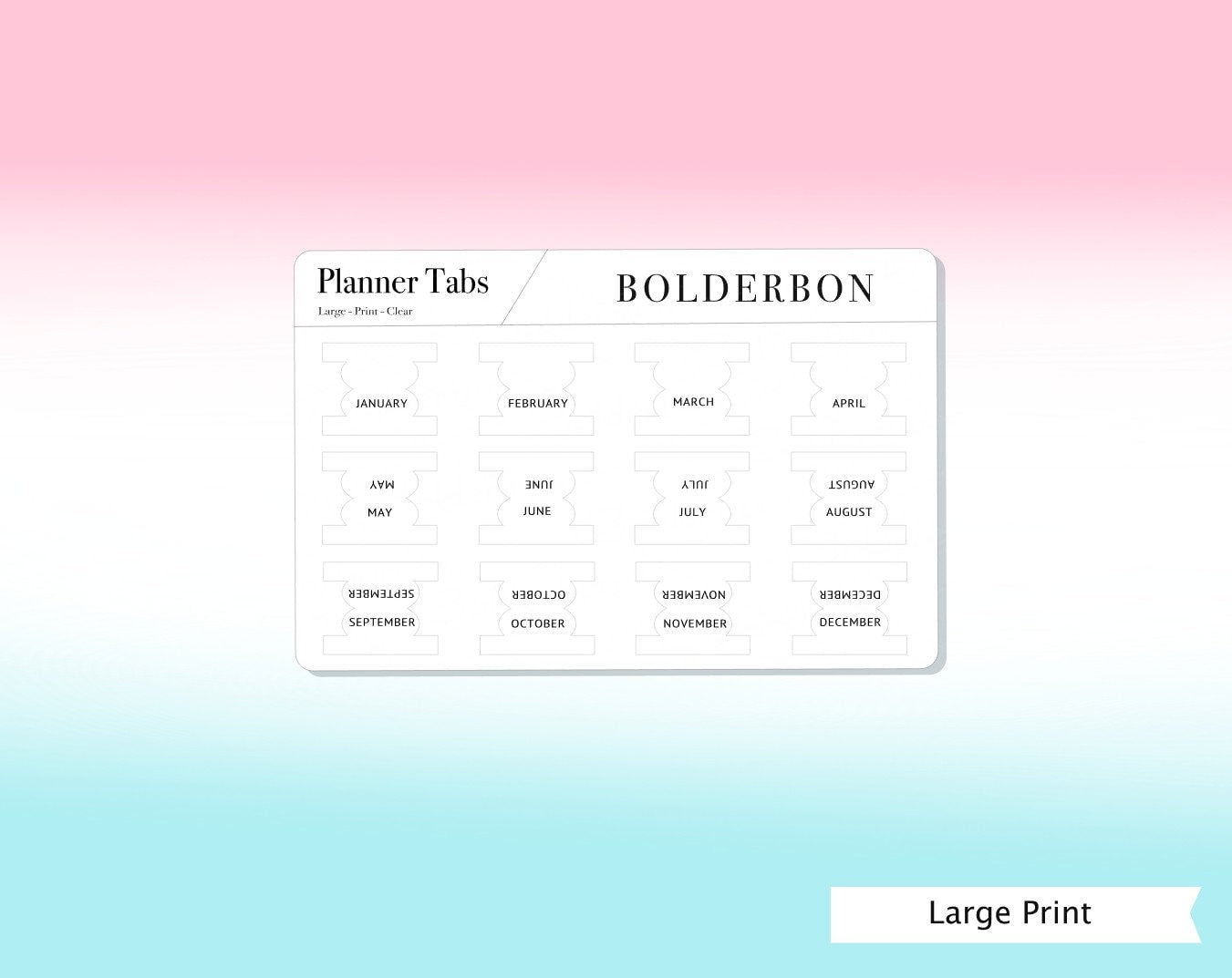 CLEAR PLANNER TABS || Hobonichi Tabs, Weeks, Cousin, A6, B6, Weeks, Tab Dividers, Monthly Tabs, Tab Stickers, Divider Tabs