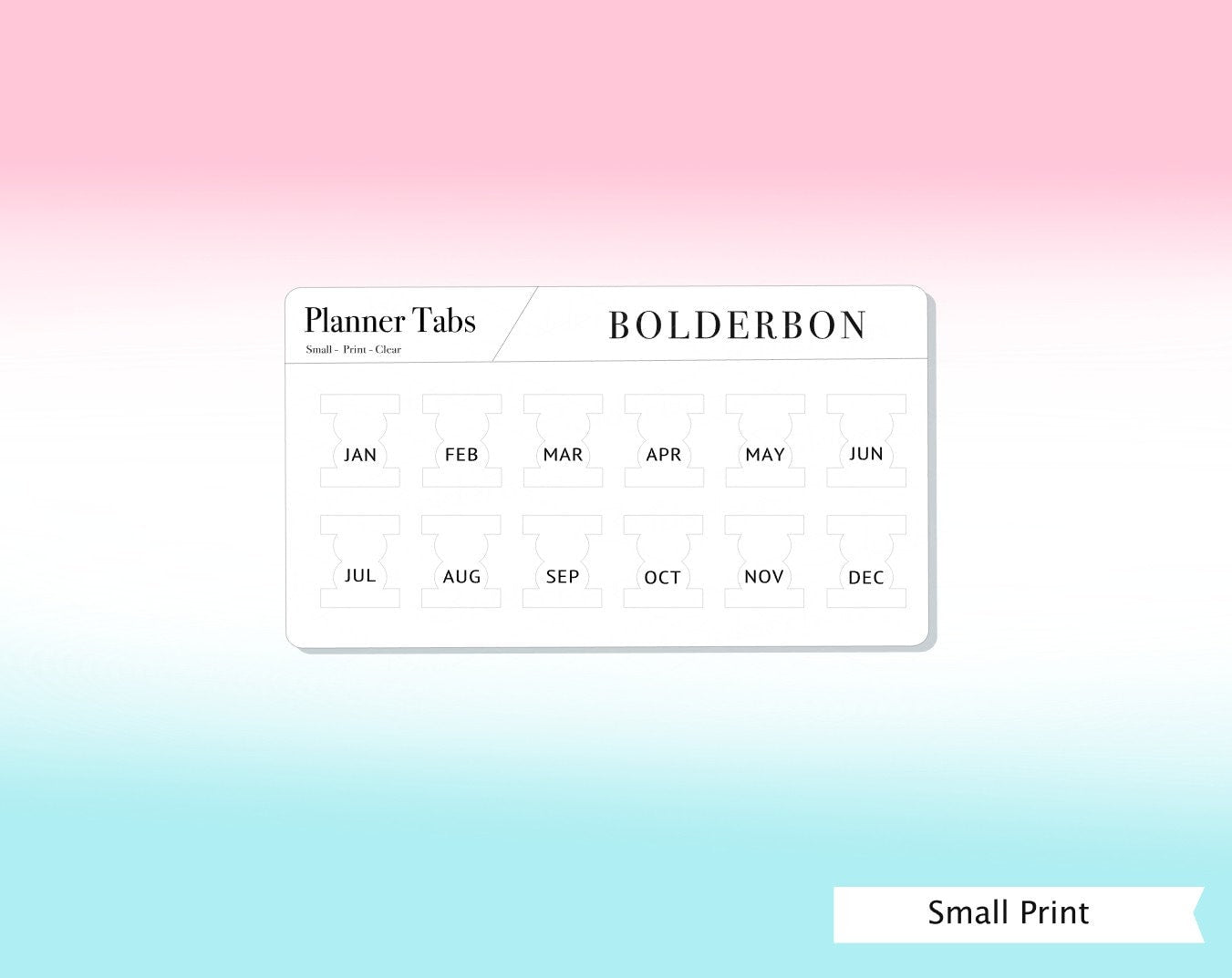 CLEAR PLANNER TABS || Hobonichi Tabs, Weeks, Cousin, A6, B6, Weeks, Tab Dividers, Monthly Tabs, Tab Stickers, Divider Tabs