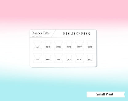 CLEAR PLANNER TABS || Hobonichi Tabs, Weeks, Cousin, A6, B6, Weeks, Tab Dividers, Monthly Tabs, Tab Stickers, Divider Tabs