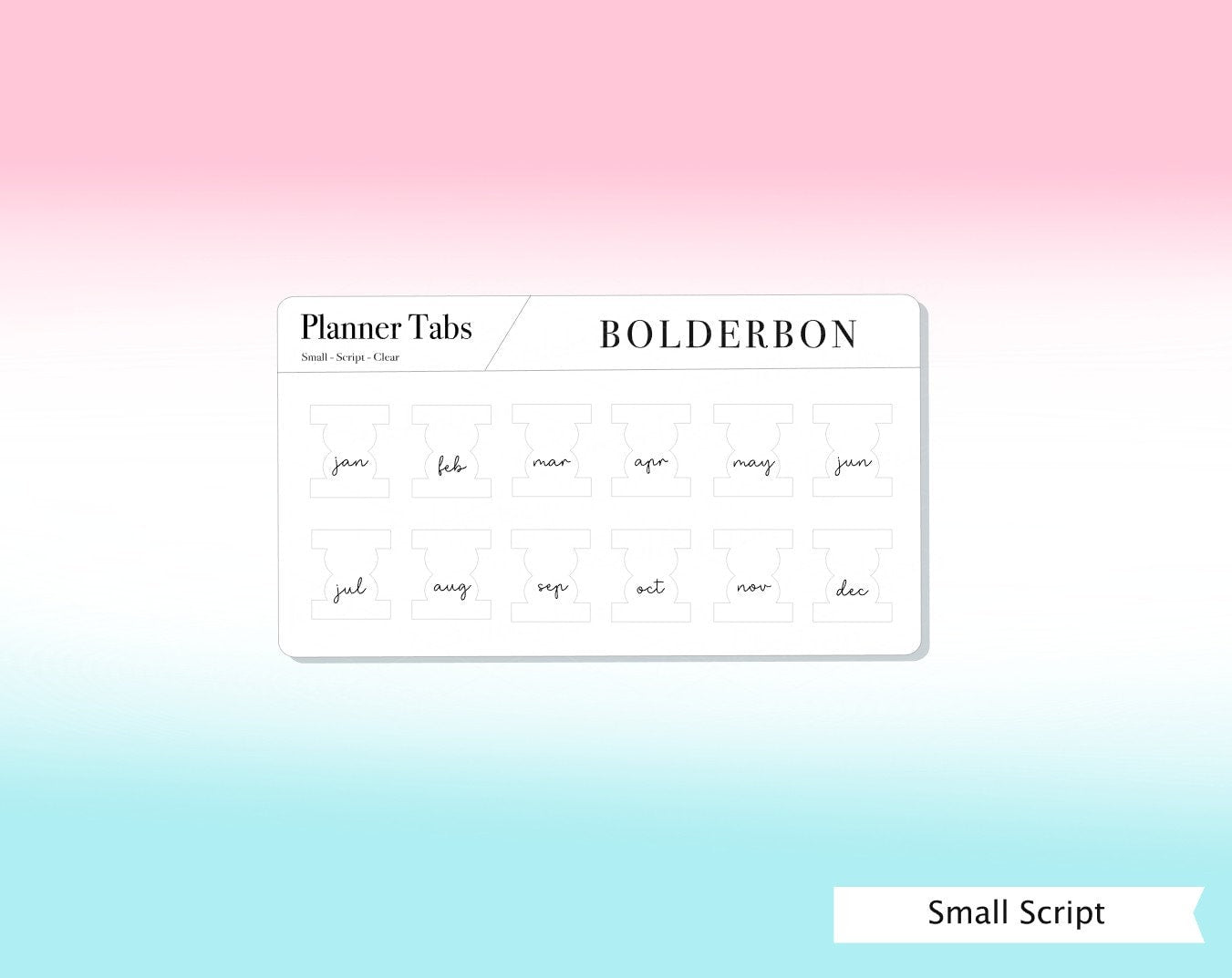 CLEAR PLANNER TABS || Hobonichi Tabs, Weeks, Cousin, A6, B6, Weeks, Tab Dividers, Monthly Tabs, Tab Stickers, Divider Tabs