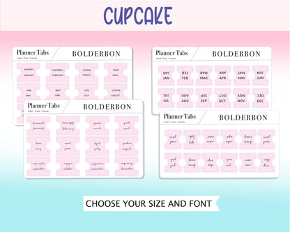 LAMINATED PLANNER TABS || Hobonichi Tabs, Weeks, Cousin, A6, B6, Tab Dividers, Monthly Tabs, Tab Stickers, Divider Tabs, Colorful, Minimal