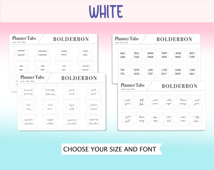 LAMINATED PLANNER TABS || Hobonichi Tabs, Weeks, Cousin, A6, B6, Tab Dividers, Monthly Tabs, Tab Stickers, Divider Tabs, Colorful, Minimal