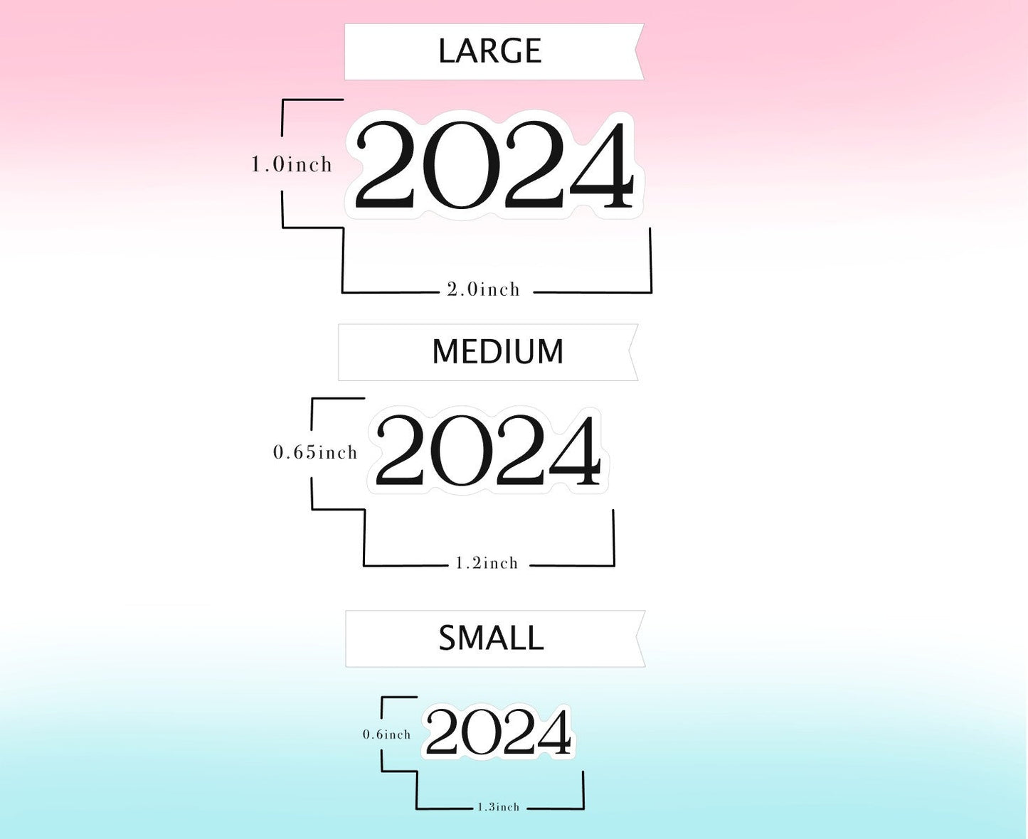 2024 STICKERS || Script, Print, Planner Stickers for Calendars, Journals, Notebooks, and More