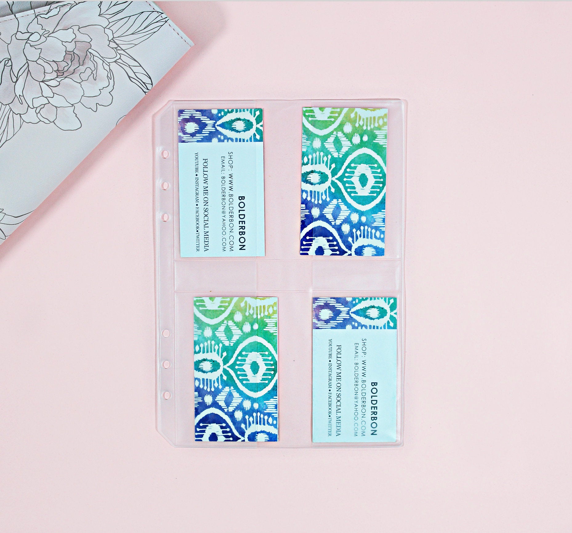 A5 PLANNER POCKET || 4 Pocket Card Holder, Frosted Clear Pouch, Sleeve, Dashboard A5 PLANNER POCKET || 4 Pocket Card Holder, Frosted Clear Pouch, Sleeve, Dashboard