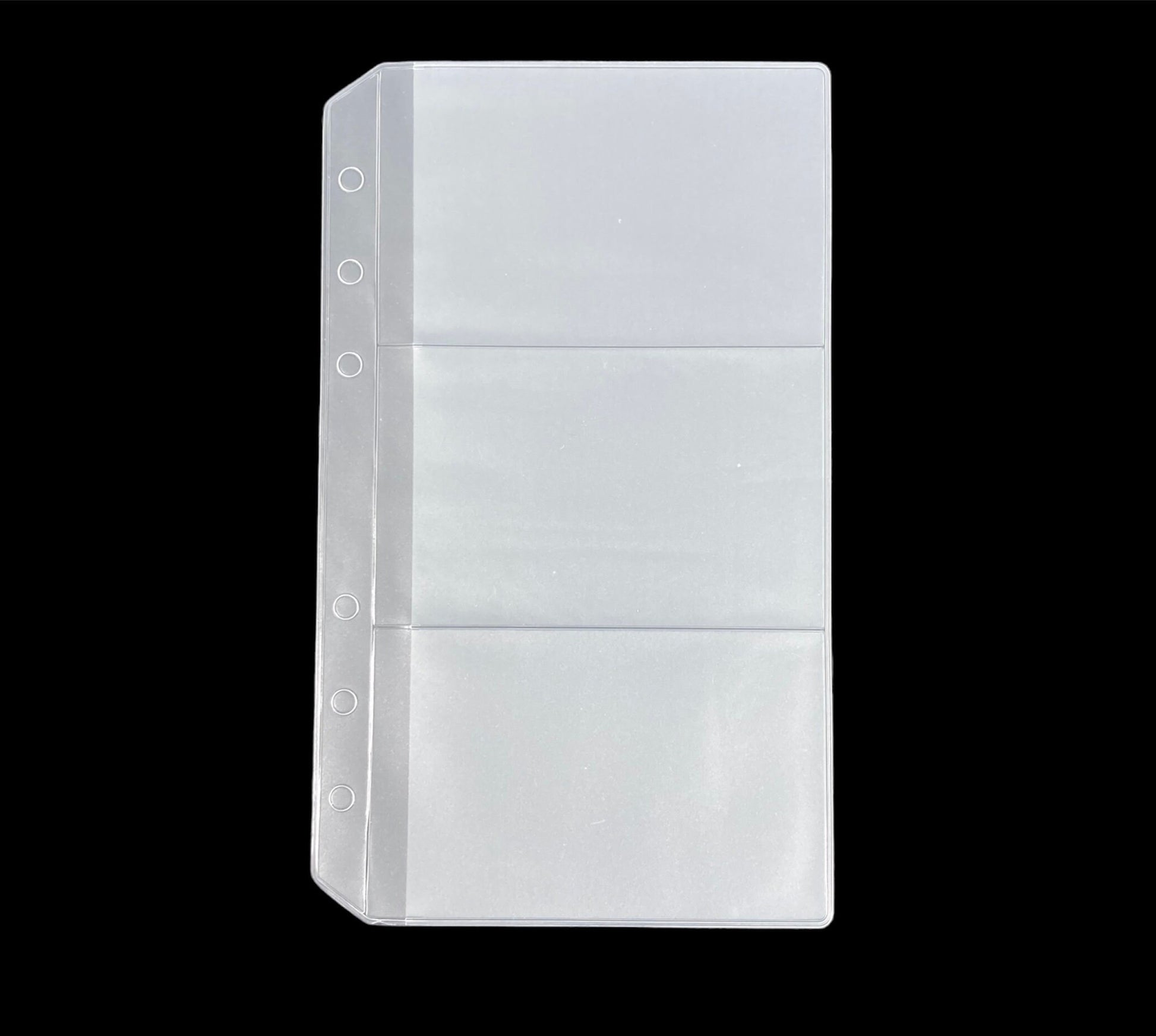 PERSONAL PLANNER POCKET || 3 Pocket Card Holder, Frosted Clear Pouch, Sleeve, Dashboard